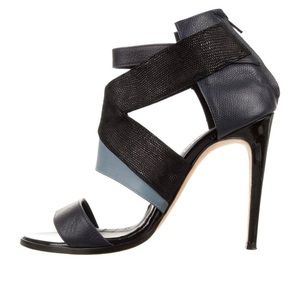 RARE J. Mendel Leather Crossover Sandals